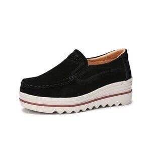 Womens Slip on Loafers Comfortable Thick Soft Platform Sneakers Arch Support